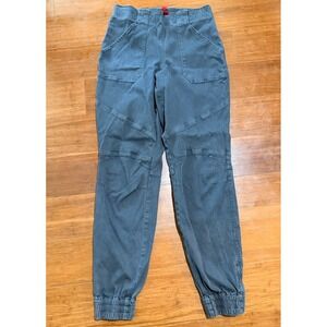Spanx Pants Womens Large Gray Stretch Twill Cargo Jogger Adult